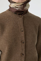 Bisiklet Yaka Hırka - Vizon TUGBA