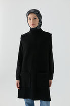 Hakim Yaka Süveter - Siyah TUGBA