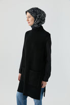 Hakim Yaka Süveter - Siyah TUGBA