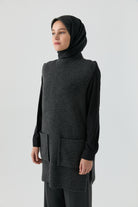 Hakim Yaka Süveter - Antrasit TUGBA
