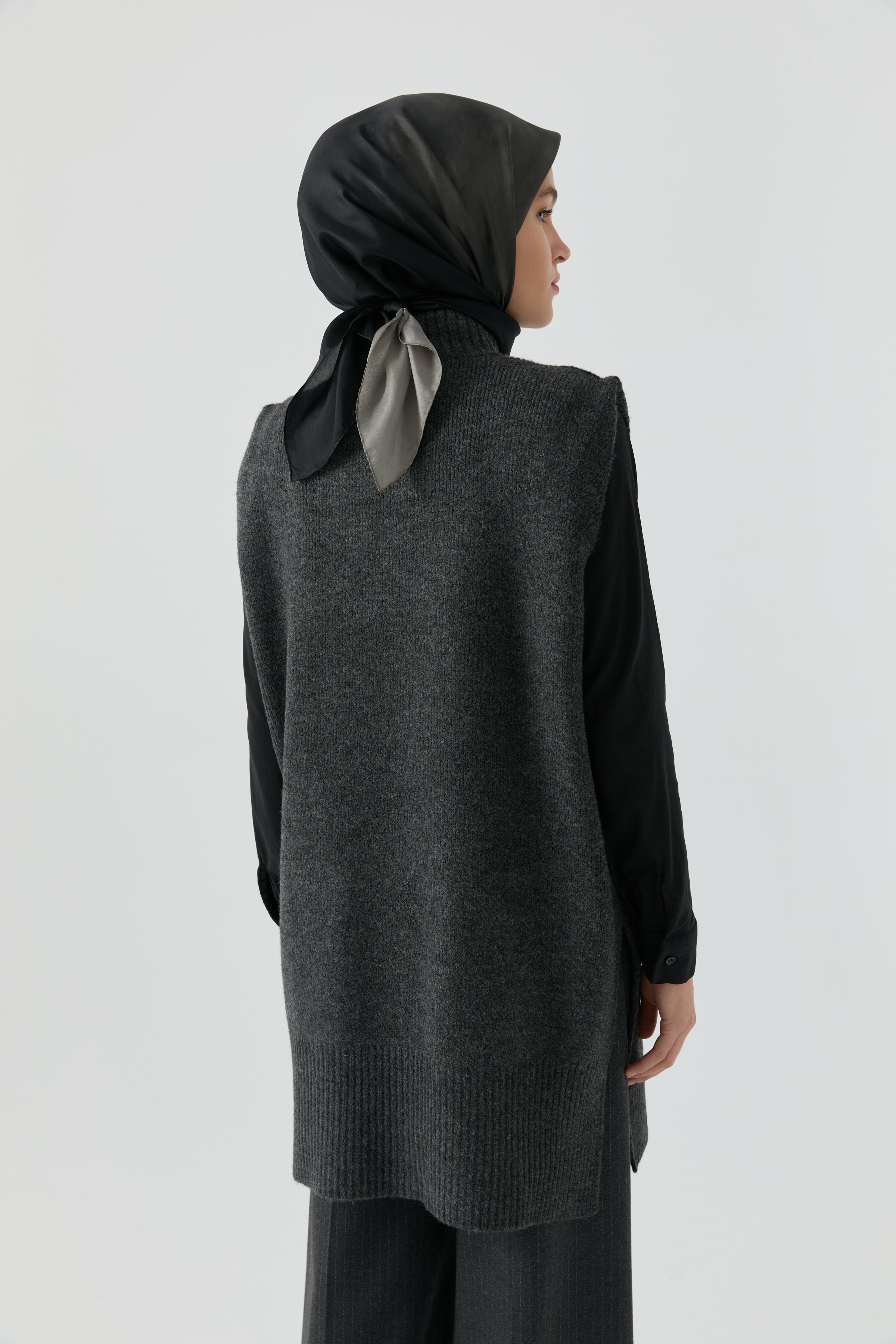 Hakim Yaka Süveter - Antrasit TUGBA