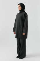 Kırçıl Desenli Tunik - Antrasit TUGBA