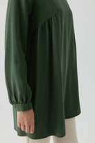 Büzgülü Tunik - Yeşil TUGBA