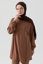 Büzgülü Tunik - Taba TUGBA