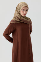Yandan Düğmeli Tunik - Kahve TUGBA