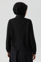 Pat Detaylı Sweat - Siyah TUGBA