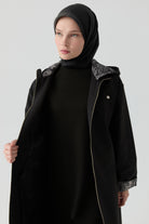 Kombin Detaylı Kap - Siyah TUGBA