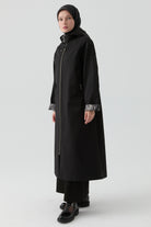 Kombin Detaylı Kap - Siyah TUGBA