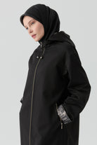 Kombin Detaylı Kap - Siyah TUGBA