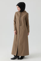 Fermuarlı Pardesü - Vizon TUGBA