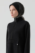 Cep Detaylı Tunik - Siyah TUGBA