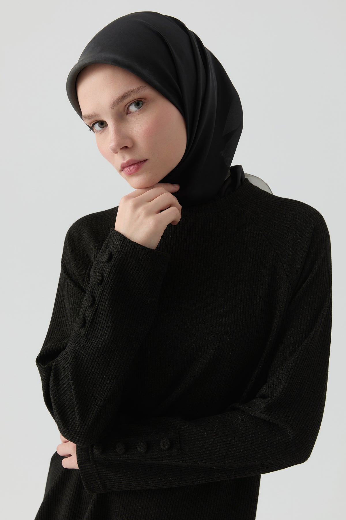 Kaşkorse Etekli Takım - Siyah TUGBA