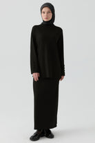 Kaşkorse Etekli Takım - Siyah TUGBA