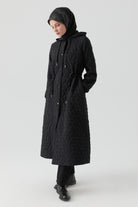 Çıtçıt Kapamalı Kapitone Kap - Siyah TUGBA