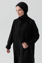 Fermuar Kapamalı Kap - Siyah TUGBA