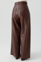 Suni Deri Pantolon - Kahve TUGBA