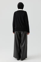 Suni Deri Pantolon - Siyah TUGBA