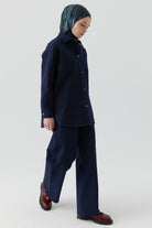 Kanvas Pantolon - Lacivert TUGBA