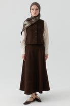 Kanvas Etek - Kahve TUGBA