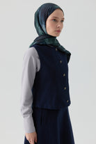 Kanvas Mini Yelek - Lacivert TUGBA