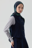 Kanvas Mini Yelek - Lacivert TUGBA