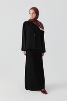 V Yaka Hırka - Siyah TUGBA