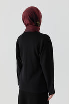 V Yaka Hırka - Siyah TUGBA