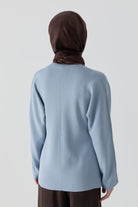 V Yaka Hırka - Açık Mavi TUGBA