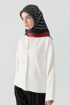 V Yaka Hırka - Ekru TUGBA