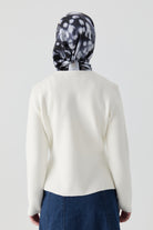 Asimetrik Hırka - Ekru TUGBA