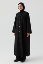 Hakim Yakalı Pardesü - Siyah TUGBA