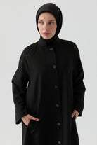 Hakim Yakalı Pardesü - Siyah TUGBA