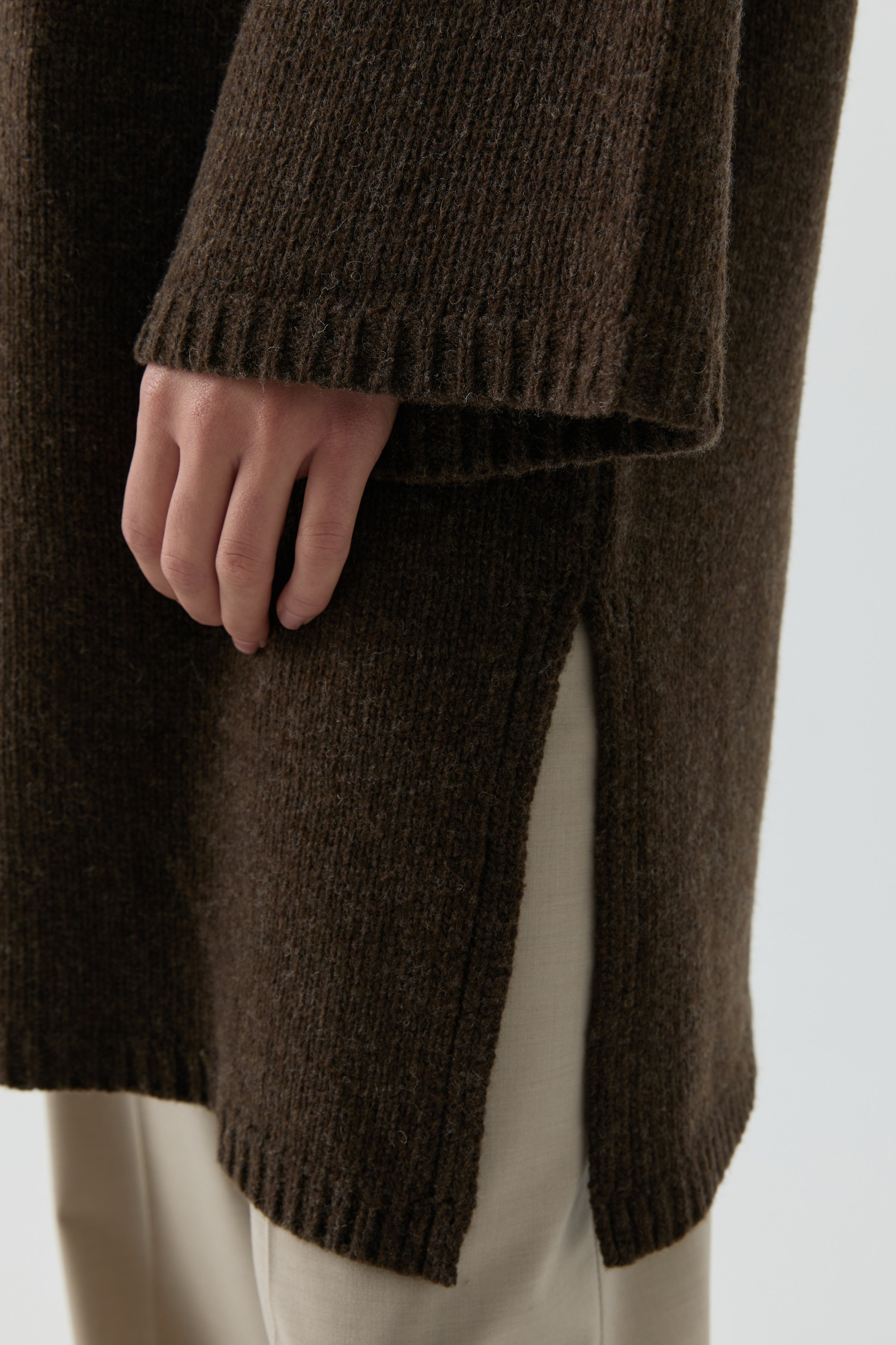 Bisiklet Yaka Tunik - Kahve TUGBA