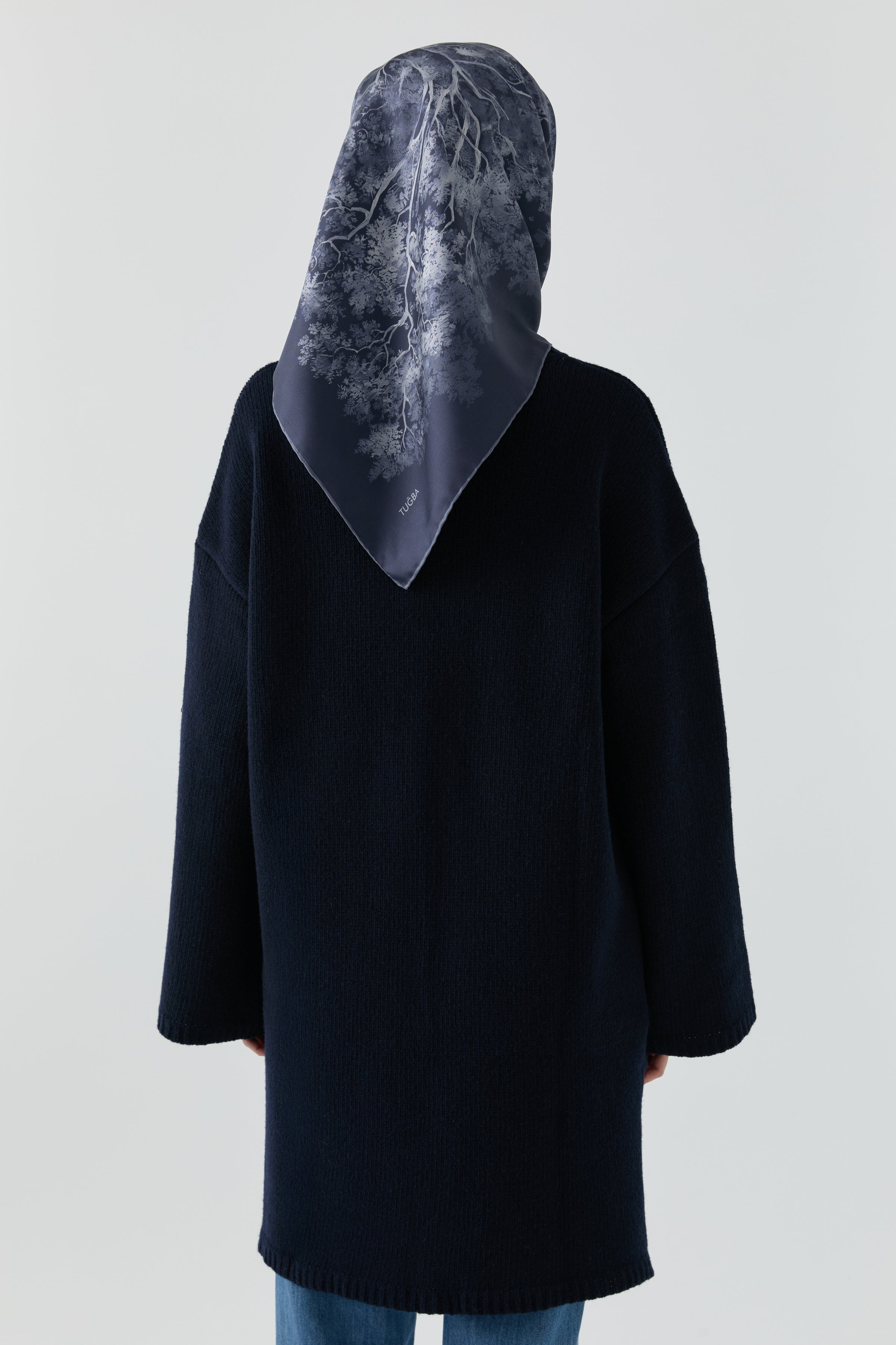 Bisiklet Yaka Tunik - Lacivert TUGBA