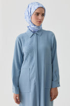Mizan Twill İpek Eşarp - Açık Mavi TUGBA