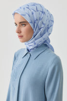 Mizan Twill İpek Eşarp - Açık Mavi TUGBA