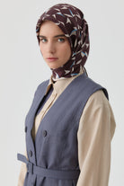 Mizan Twill İpek Eşarp - Bordo TUGBA