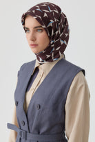 Mizan Twill İpek Eşarp - Bordo TUGBA