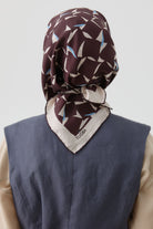 Mizan Twill İpek Eşarp - Bordo TUGBA