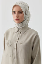 Mizan Twill İpek Eşarp - Taş TUGBA