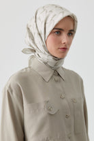 Mizan Twill İpek Eşarp - Taş TUGBA