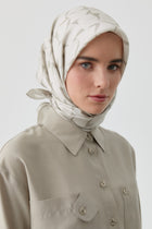Mizan Twill İpek Eşarp - Taş TUGBA
