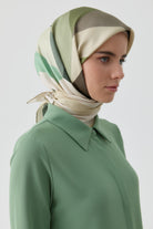 Pera Twill İpek Eşarp - Haki TUGBA