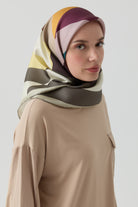 Pera Twill İpek Eşarp - Antrasit TUGBA