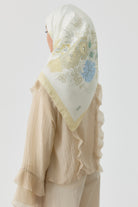 Feraye Twill İpek Eşarp - Sarı TUGBA