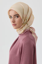 Feraye Twill İpek Eşarp - Gül Kurusu TUGBA