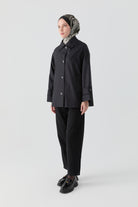 Kısa Trençkot - Siyah TUGBA