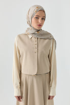 Yelek Etek Takım - Bej TUGBA