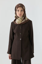 Belden Oturmalı Ceket - Acı Kahve TUGBA