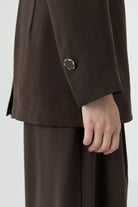 Belden Oturmalı Ceket - Acı Kahve TUGBA